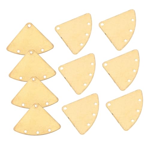 POPETPOP 10 Stück Teiliges Kupferner Fächerförmiger Dreieck Anhänger für DIY Schmuckherstellung Langlebige Metallcharms für Halsketten Armbänder und Kreative Schmuckdesigns von POPETPOP