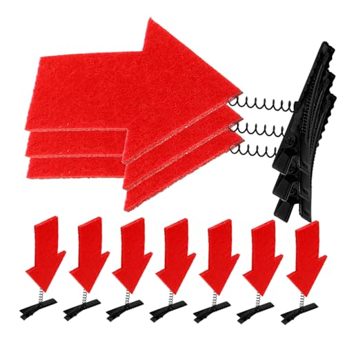 POPETPOP 10 Stück Teiliges Rote Haarspangen Langlebig Sicher Vielseitig für Mädchen Jeden Alters Einfache Anwendung Modischer Partyhaarschmuck von POPETPOP