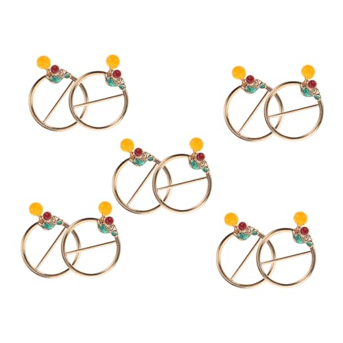 POPETPOP 10 Stück Teiliges Schalring aus Robustem Zinklegierung Vielseitige Einfach zu Befestigende Halstuch Clips für Damen Minimalistisches Design Langlebig und Schonend zu Kleidung von POPETPOP