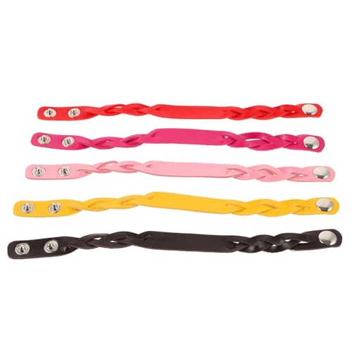 POPETPOP 10 Stück Teiliges Verstellbares Armband aus Geflochtenem Kunstleder mit Druckknopf Bunte DIY Armbänder für Damen und Herren Handgefertigte Langlebige und Anpassbare von POPETPOP