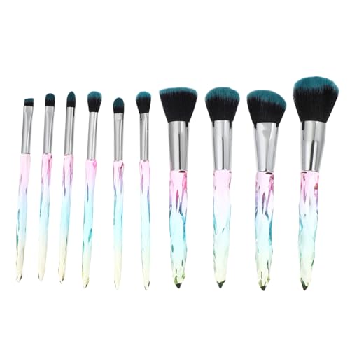 POPETPOP 10-teiliges Set Make-up-pinsel Mit Kunststoffgriff Foundation-make-up-pinsel Reise-make-up-pinsel Mädchen Anzug Damenanzüge Damen Anzug Faserwolle Eyeliner-pinsel Fräulein Glas von POPETPOP