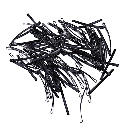 POPETPOP Haarschmuck 100 Stück Metallspange Für Brautschmuck Schwarze Sprühfarbe Schwarze -Sprühfarbe Für Metallspangen Für Damen Metallische Sprühfarbe Für Schwarze Metallspangen Miss von POPETPOP