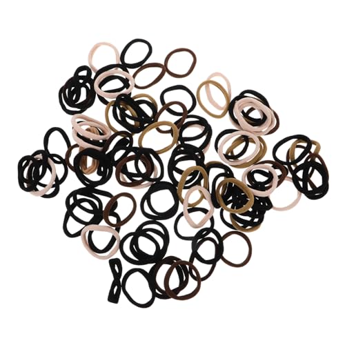 POPETPOP 100 Stück Seamless Haargummi Hohe Elastizität Schonend für Haare Dickes Strapazierfähiges Haarband in Milchtee farbverlauf Vielseitig für Damen und Mädchen als Ponytail Holder und von POPETPOP