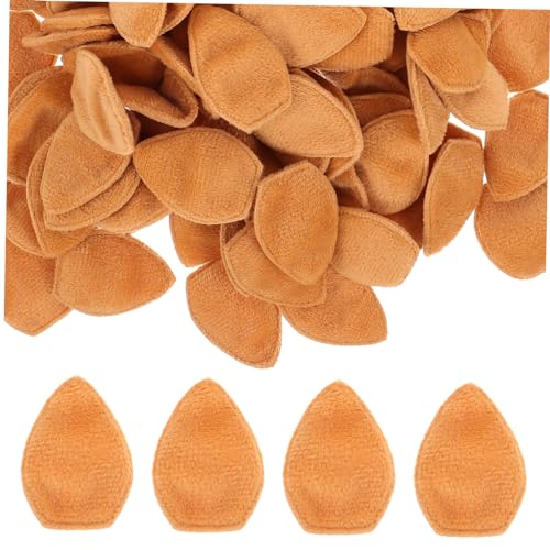 POPETPOP 100 Stück Teiliges DIY Hirschohren Haarschmuck aus Doppelseitigem Plüsch Braune Elchohren zum Annähen für Kleidung Dekoration und Bastelbedarf Weihnachtliche Kostüm Accessoires von POPETPOP
