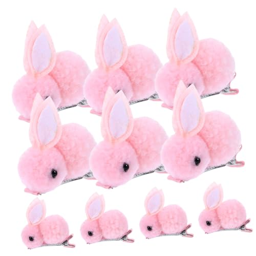 POPETPOP 10st Plüsch Kaninchen Haars Pange Tierhaarspangen Hasenohren-haarspangen Osterhaarnadel Ostern-haarspangen Hase Haarnadel Ostereierfüller Mädchen Stoff Kind Geschenkartikel von POPETPOP