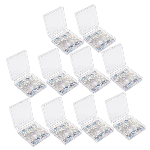 POPETPOP 10stücke Teiliges Transparenter Nagelaufbewahrungsbox Mit Deckel Organizer Für Kunstnägel Nail Tips Und Kleine Bastelartikel Für Maniküre Und Nagelkunst Zubehör von POPETPOP