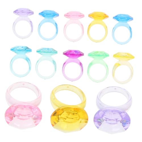 POPETPOP 114stücke Mädchen Ringe Fingerring Kinderschmuck Acrylringe Ringspielzeug Ringe Schmuck Für Junge Mädchen Geburtstagsgeschenk von POPETPOP