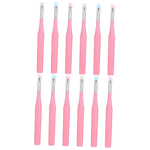 POPETPOP 12 Stk Augenbrauenbürste Schminkpinsel Mit Etui Mehrzweck-kosmetikpinsel Make-up-pinsel-set Für Mädchen Lidschatten-tools Augen-make-up-pinsel Reisen Kosmetika Kieselgel Lippen von POPETPOP