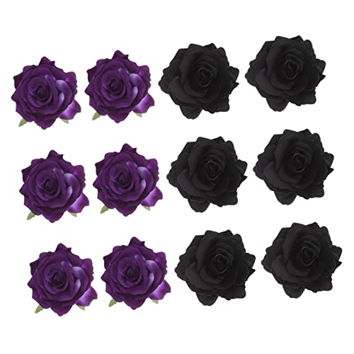 POPETPOP 12st Rosafarbener Kopfschmuck Floraler Kopfschmuck Damenteile Blumenfliegen Für Männer Haarliner Für Männer Blumenkopfschmuck Blumenstift Legierung Partei-emblem Rose Fräulein von POPETPOP