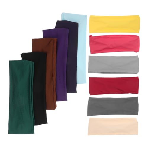 POPETPOP 12stücke Damen Stirnband Schweißabsorbierend Atmungsaktiv Elastisch Für Sport Yoga Laufen Training Kopfband Fitnessband von POPETPOP
