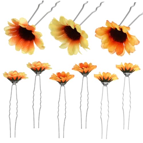 POPETPOP 15stücke Sonnenblumen Haarspangen Diy Sonnenblume Haarnadel Materialien Handgefertigte Haarschmuck Zubehör Für Junge Mädchen Und Erwachsene von POPETPOP