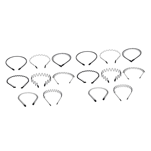 POPETPOP 16 Stk Unsichtbare Wellenhaarnadel Stirnband Mit Gekämmtem Rücken Für Herren Metall Haarband Herren Frühling Haarband Mit Zähnen Legierung Metall Ring Koreanische Version Fräulein von POPETPOP