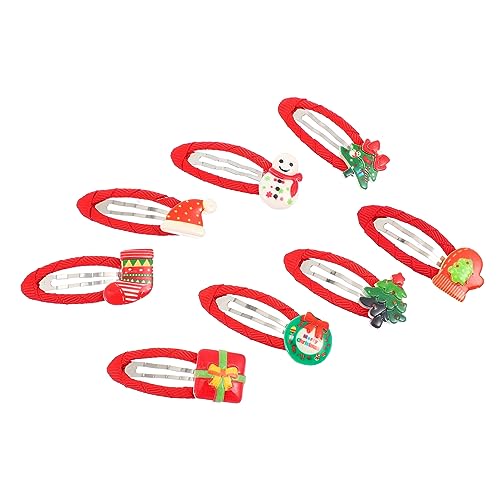 POPETPOP Haarschmuck 16st Haarnadel Weihnachtshaarspangen Weihnachtsknall-haarspangen Weihnachtskopfschmuck Für Kinder Haarspange Zum Thema Weihnachten Kinder Haarspange Kleine Mini Abs von POPETPOP