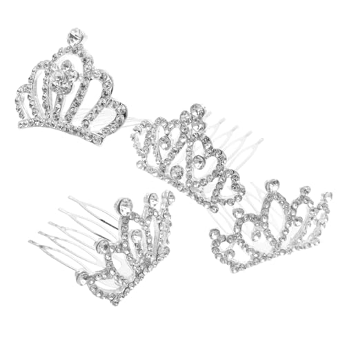 POPETPOP 16 Stk Kronenkamm Für Mädchen Prinzessin Tiara Kamm Kleiner Klipp Kleiner Kamm Mini-tiara-haarspangen Kristall-strass-haarkamm Mini-strass Legierung Strasssteine Kind Haarschmuck von POPETPOP