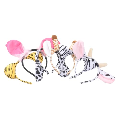 POPETPOP 18 Stk Cartoon-tier-stirnband Kopfschmuck Im Tierdesign Katzenohren Stirnband Haarband Mit Tigerohren Zoo-stirnband Tierstirnbänder Für Mädchen Kleinkind Trompete Bilden von POPETPOP