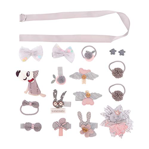 POPETPOP 18-teiliges Set Haarschmuck-set Für Kinder Haarschmuck Für Kinder Haarspangen Für Kinder Baby Mädchen Haarspangen Schleife Haarring Kinderanzug Stoff Combo-platte Perlmutt Kleine von POPETPOP