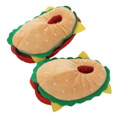 POPETPOP 1Paar Bequeme Burger Hausschuhe für Damen Herren Wärmende Indoor Schuhe Atmungsaktive Pantoffeln mit Einzigartigem Design für Schlafzimmer Wohnzimmer POPETPOP 1Paar Bequeme Burger Hausschuhe für Damen Herren Wärmende Indoor Schuhe Atmungsaktive Pantoffeln mit Einzigartigem Design für Schlafzimmer Wohnzimmer von POPETPOP
