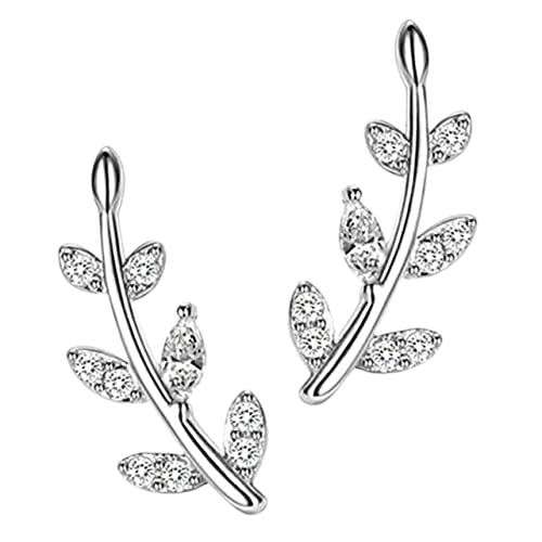 POPETPOP Ohr Climber Ohrringe Für Damen Elegante Und Modische Ohrringe Mit Einzigartigem Blattdesign Für Junge Mädchen Und Täglichen Gebrauch von POPETPOP