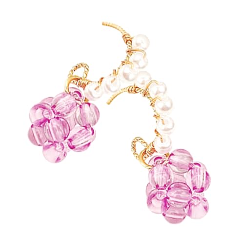 POPETPOP 1Paar Perlenohrringe für Damen Einzigartiger Ohrschmuck Kompakter Lässige Formelle Anlässe Langlebigem Kunststoffmaterial Gefertigt von POPETPOP