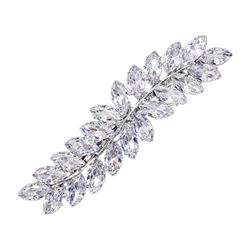 POPETPOP 1stk Halbe Haarspange Diamant-haarspange Blatthaarspangen Für Die Hochzeit Diamant Haar Barrettes Kristall-haarspangen Braut Blumenkamm Zirkon Mädchen Einfach Und Stilvoll Mosaik von POPETPOP