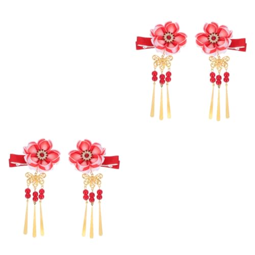 POPETPOP 2 Paar Haarnadel Hanfu Haarspange Haarspange Japanische Haarspange Japanische Kimono-blumen-haarspangen Geisha-haarschmuck Kind Stift Klassisch Bettwäsche Aus Baumwolle von POPETPOP