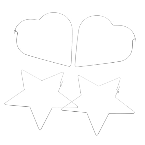 POPETPOP 2 Paare Damen Ohrstecker Metall Ohrpiercing mit Stern und Herzform Langlebige Ohrschmuck Dekoration für Alltag Geburtstag Hochzeit und Festliche Anlässe von POPETPOP