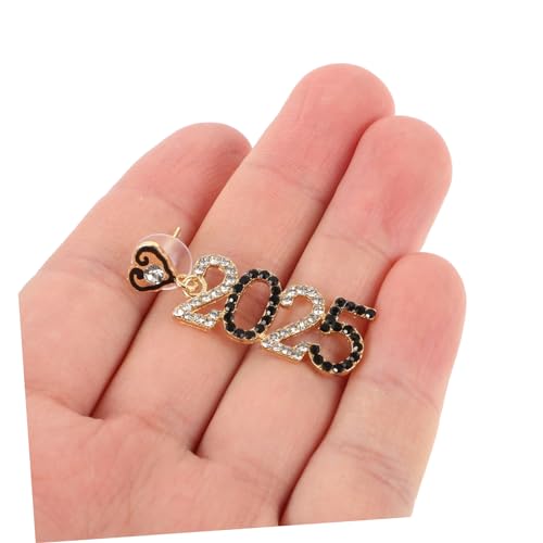 POPETPOP 2 Paare Kreative Zahlenohrringe mit Zirkonia Drop Ohrringe in Rot und Schwarz Einzigartige Geschenkidee für Frauen Vielseitig Kombinierbar und Leicht zu Tragen von POPETPOP