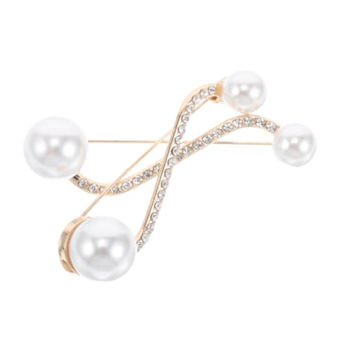 POPETPOP 2 STÜCK Brosche mit Strassbesatz Dekorative Sicherheitsnadeln für Pullover und Schals Modischer Anstecker für Damen Taillenkurvige Brosche mit Funkelnden Kristallakzenten von POPETPOP