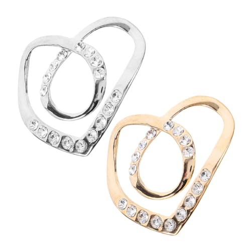 POPETPOP 2 STÜCK Taillenklemmclips aus Metall für Damen Knotenschnalle für T Shirt und Blusen Stilvoller Hemdsaum Clip zur Outfit Aufwertung Einfach zu Verwenden Silber und Goldfarben von POPETPOP