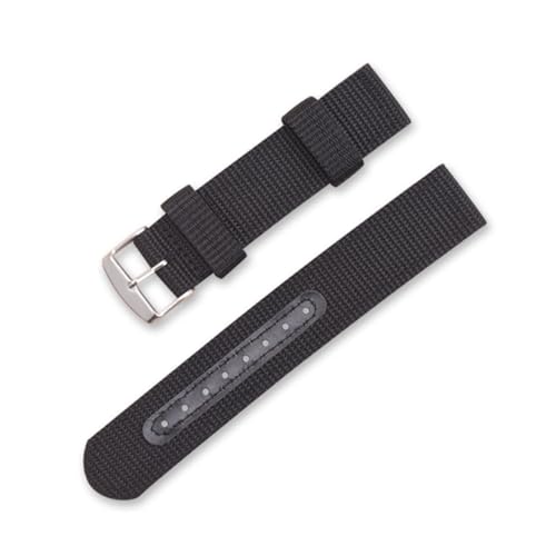 POPETPOP 2 STÜCK Teiliges Atmungsaktives Nylon Uhrenarmband für Smartwatch Leichtes Sportarmband in Schwarz und Blau Einfach zu Wechseln Langlebiges Ersatzband für Herren und Damen von POPETPOP