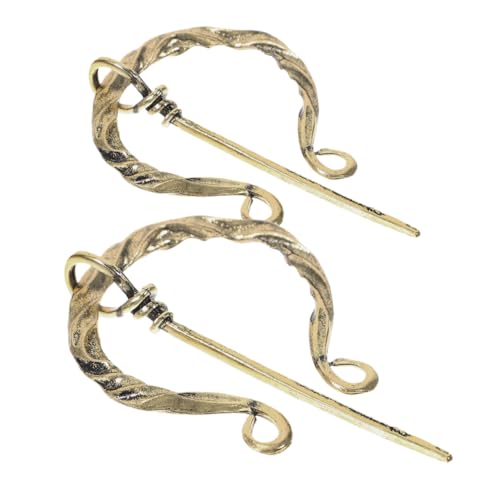 POPETPOP 2 STÜCK Vintage Brosche aus Renaissance Mittelalterlicher Umhang Pin Modisches Cosplay Kostüm Zubehör für Herren und Damen Nordische und Auffälliger Gürtelverschluss von POPETPOP