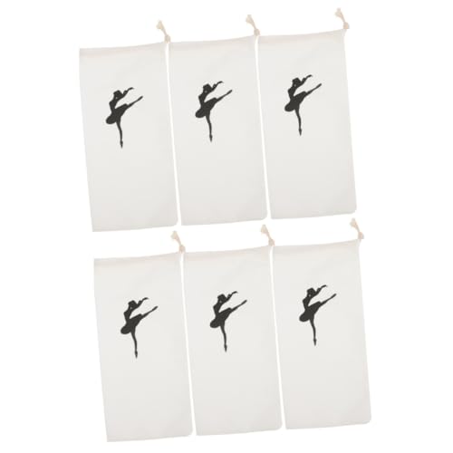 POPETPOP 2 Sätze Aufbewahrungstasche Für Spitze Schuhe Tanzsäcke Balletttasche Balletschuhbeutel Tanztaschen Für Mädchen Mehrzweck-schuhbeutel Tanzende Schuhtaschen Segeltuch 6 Stück * 2 von POPETPOP