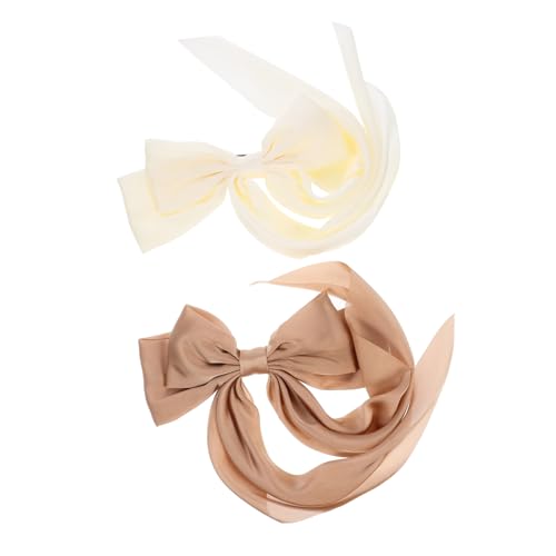 POPETPOP 2 Stck Große Haarschleifen Clips mit Federmechanismus Leichte Stoff Metall Haarspangen für Damen und Mädchen Haarschmuck Accessoires für Geburtstag Party und Alltag von POPETPOP