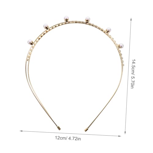 POPETPOP 2 Stck Teiliges Perlen Strass stirnband für Damen Langlebiges Metall Eleganter Haarschmuck für Hochzeit Braut und Festliche Anlässe Vielseitig Kombinierbar Gold Silberfarben von POPETPOP