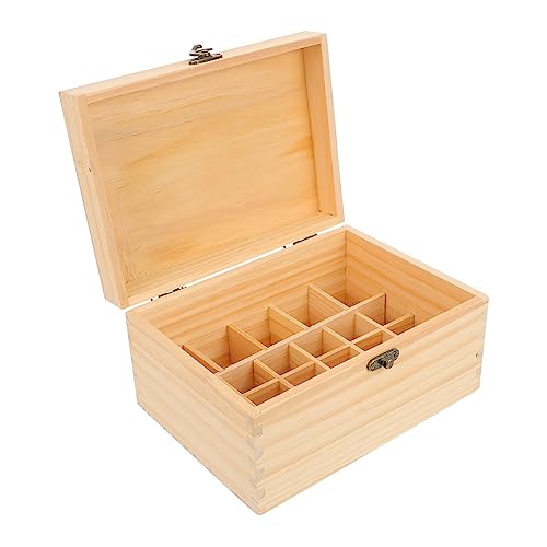 POPETPOP Vorratsbehälter 2 Stück 23 Holzkiste Mit Ätherischen Ölen Hölzern Etui Für Ätherische Öle Aus Holz Reisetasche Für Ätherische Öle Mülleimer-Organizer Ätherisches Öl Panzer Reisen von POPETPOP