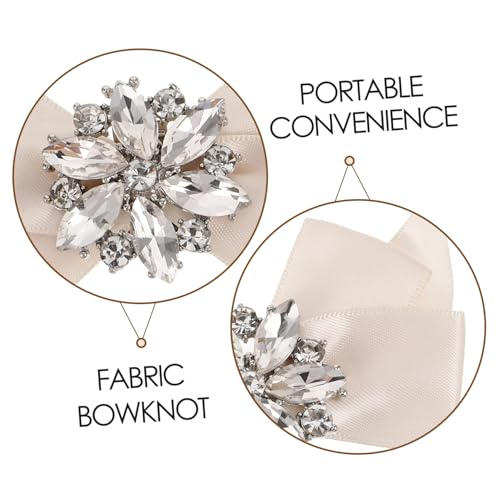 POPETPOP 2 Stück Abnehmbare Schleifen Schuhclips für Damen Strass Schuhdekoration Accessoires für High Heels Brautschmuck und Pumps Verschönerung von POPETPOP