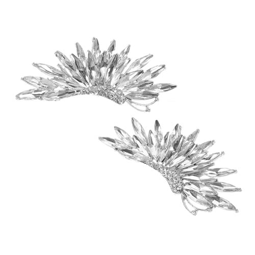 POPETPOP 2 Stück Abnehmbare Schuhrclips Damen Butterfly Schuhschmuck aus Langlebiger Zinklegierung für High Heels Flats Schuhaccessoires Einfach zu Befestigen Vielseitig für Hochzeit Party von POPETPOP