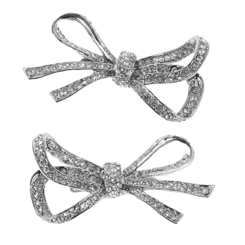 POPETPOP 2 Stück Abnehmbare Strass Schuhclips Schleifen Schmuck für High Heels Zinklegierung DIY Brautschmuck Zubehör Vielseitige Hochzeit und Alltag Schuhdekoration von POPETPOP