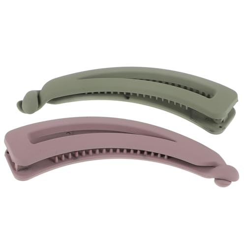 POPETPOP 2 Stück Banana Hair Clip Französische Bananenspange mit Mattem Finish Stabile Haarklammer für Damen für Pferdeschwanz und Dutt Modisches Haaraccessoire für Alltag und Festliche POPETPOP 2 Stück Banana Hair Clip Französische Bananenspange mit Mattem Finish Stabile Haarklammer für Damen für Pferdeschwanz und Dutt Modisches Haaraccessoire für Alltag und Festliche von POPETPOP