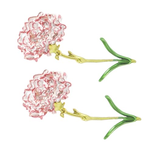 POPETPOP 2 Stück Blumenbrosche Anstecknadel aus Legiertem mit Rosa Emaille Modischer Frauen Kleidclip für Pullover Kleid Kragen und Schal Langlebig und Elegant von POPETPOP