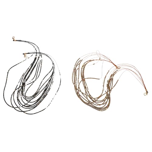 POPETPOP 2 Stück Boho Mehrlagige Halskette Bunte Perlen Choker Ethno Stil für Damen und Mädchen als Modische Maskenkette Vielseitig Tragbar für Alltag und Besondere Anlässe von POPETPOP