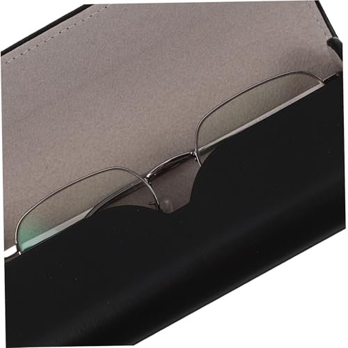 POPETPOP 2 Stück Brillenetuis Herren Vintage Kunstleder Hartschale mit Magnetverschluss Tragbare Brillenbox für Sonnenbrillen und Lesebrillen Minimalistisches Design Praktische von POPETPOP