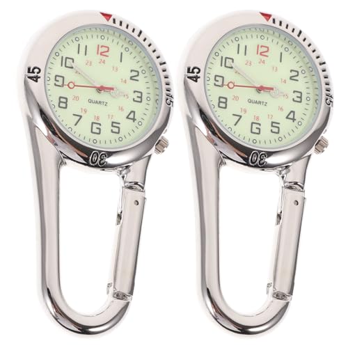 POPETPOP 2 Stück Clip-On-Taschenuhr – Nachtlicht-Taschenuhr Krankenschwester-Armbanduhr Zum Anklipsen wasserdichte Rucksack-Taschenuhr Für Den Außenbereich von POPETPOP