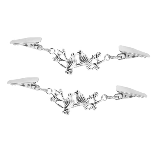 POPETPOP 2 Stück Damen Strickjacken Clips Mandarinenenten Design aus Robustem Zinklegierung Brosche Sicherer Halt gegen Verrutschen Vielseitig Kombinierbar für Cardigan und Schal von POPETPOP