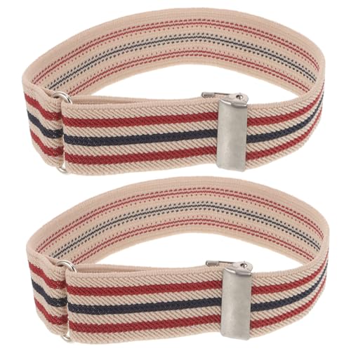 POPETPOP 2 Stück Elastische Armbänder Ärmelhalter Breit Verstellbare Hemd Ärmelbänder Herren Modisch Knitterfrei Dehnbar Vielseitig für Alltag und Festliche Anlässe von POPETPOP