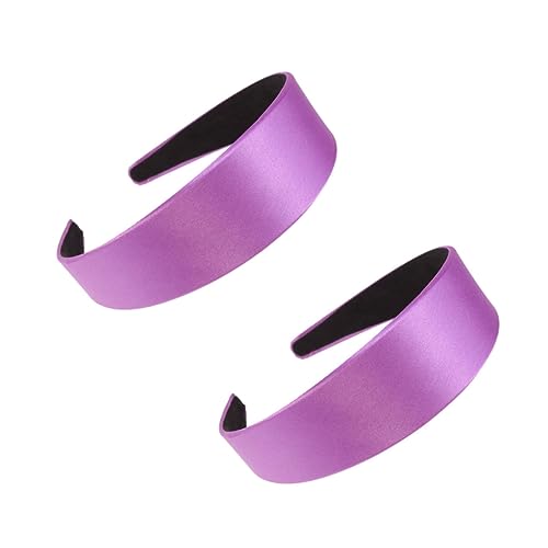 POPETPOP 2st Haarschmuck Für Frauen Bandana-stirnbänder Für Frauen Kopfbandagen Für Haarband Elegantes Stirnband Einfarbiges Stirnband Haarreifen Breitseite Fräulein Violett von POPETPOP