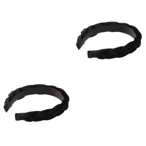 POPETPOP 2 Stk Haarschmuck Fusselband Haar Wildleder Geflochtene Kopfreifen Gepolstert Kreuzen Damen von POPETPOP