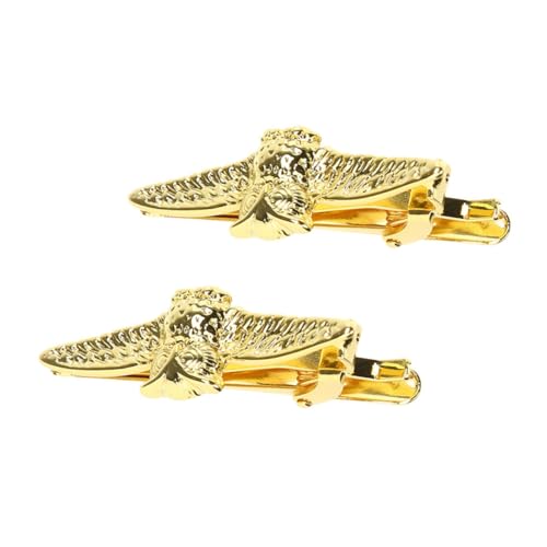 POPETPOP 2 Stück Goldene Krawattenklammer für Herren aus Robustem Zinklegierung Eleganter Business Tie Clip für Anzug für Hochzeiten Meetings und Formelle Anlässe von POPETPOP