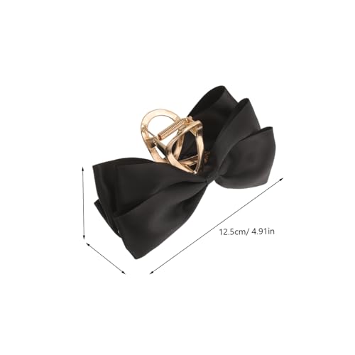 POPETPOP 2 Stück Große Haarklammern mit Doppelseitiger Schleife Metallische Haarspangen für Frauen Starke Klammer für Dünnes und Dickes Haar Clips für Alltag und Festliche Anlässe Wie von POPETPOP