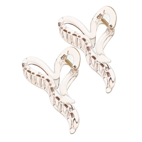 POPETPOP 2 Stück Große Herz Haarklammern aus Kunststoff Rutschfeste Geometrische Haarspangen Dekorative Krallenklammern für Langes und Lockiges Haar Vielseitige Styling Clips für Damen von POPETPOP
